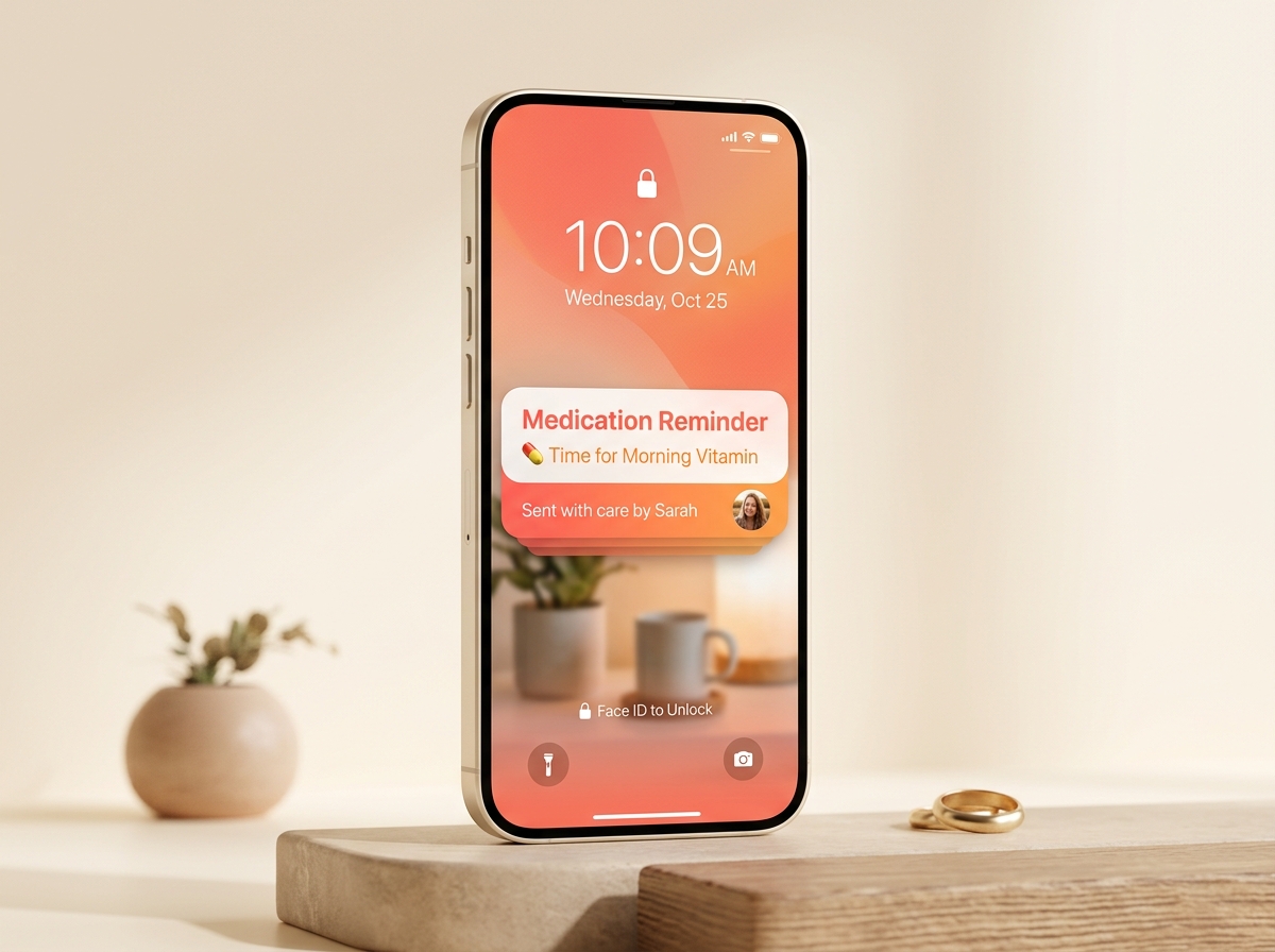 Medly Smartphone Lockscreen Notification Mockup